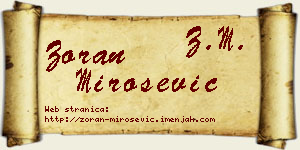 Zoran Mirošević vizit kartica